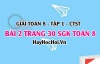 Giải bài 2 trang 30 Toán 8 Tập 1 SGK Chân trời sáng tạo